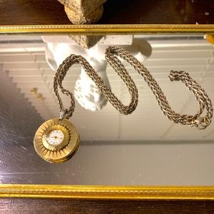 Vintage clock necklace